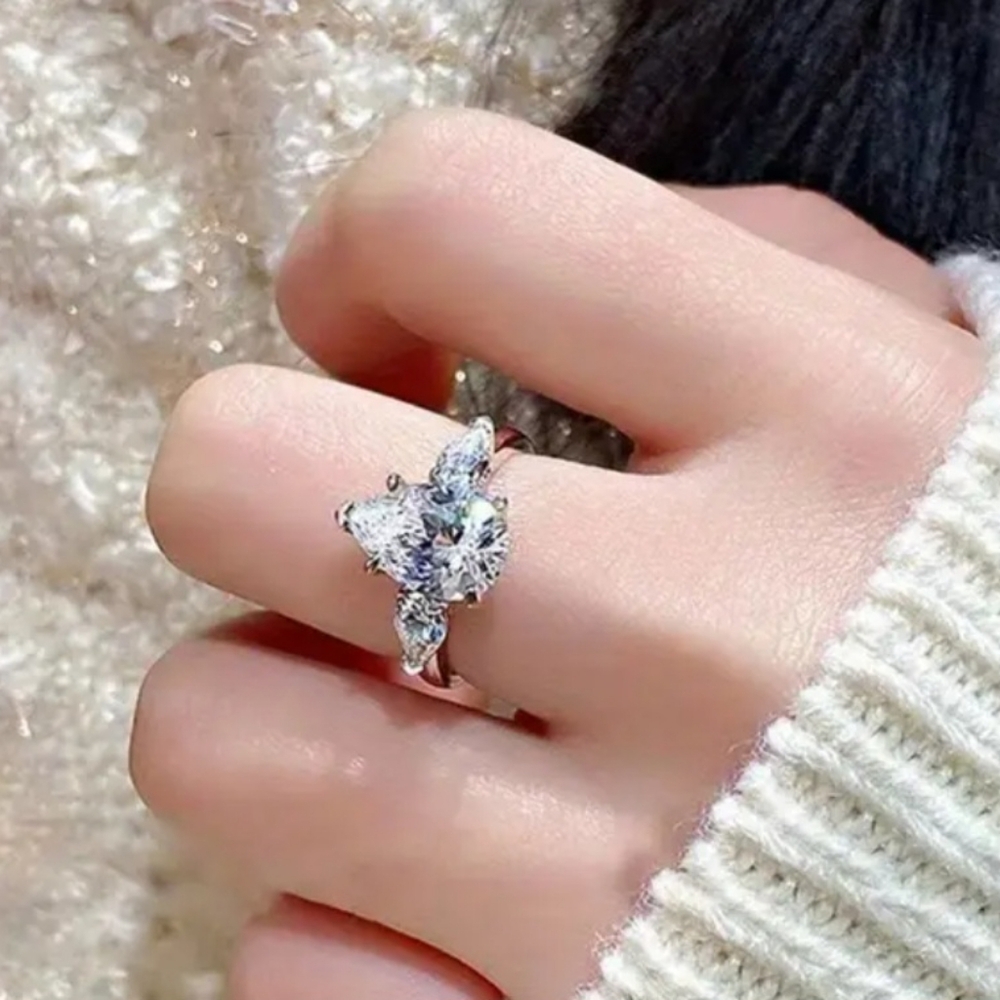 Elegant noble stone ring. Faint pink. Size 7. NWT. Fast Ship. - Picture 2 of 5